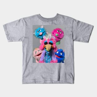 Pink and Blue Puppets Kids T-Shirt